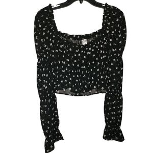 H&M Divided Long Sleeve Cropped Top XS